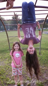 Family Monkey Bar Hanging Contest: Whose Hair Will Touch The Ground?