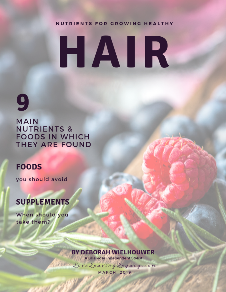 9 Nutrients for Growing Healthy Hair free ebook, LoveLeavingLegacy, hair growth, health tips, nutrition